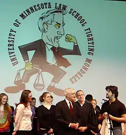 Walter Mondale at the introduction of the "Fighting Mondales".