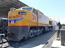UP #26, one of two surviving GE ''Big Blow'' 8500 Gas turbine locomotives