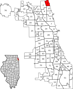 Location within the city of Chicago