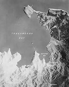Map of Tanahmerah Bay east of Hollandia Bay
