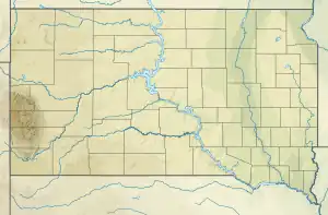 Location of Lake Traverse in Minnesota and South Dakota, USA.