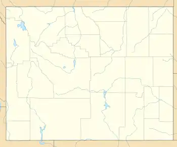 Map showing the location of Devils Tower National Monument