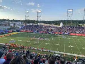 The game's opening kickoff