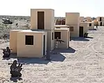 Steel targets simulating Afghan insurgents stand at the Al Brutus training complex within target area 15 North in the Chocolate Mountain Aerial Gunnery Range (2011)