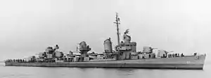 USS Chevalier (DD-451) off Boston in October 1942