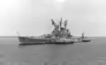 Des Moines at anchor off Newport News, Virginia in 1957