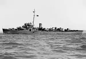 USS England off San Francisco, 9 February 1944