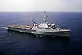 USS Nashville sails off the coast of Lebanon in December 1982