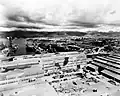 USS&nbsp;Saratoga&nbsp;(CV-3) and USS&nbsp;Langley&nbsp;(CVL-27) at Pearl Harbor Naval Yard in January 1944