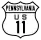 U.S. Route 11 Bypass marker