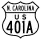 U.S. Highway 401A marker