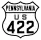 U.S. Route 422 Bypass marker