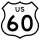 U.S. Route 60 marker