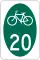 State Bicycle Route 20 marker
