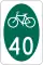 State Bicycle Route 40 marker