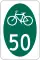 State Bicycle Route 50 marker