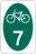 North Carolina Bicycle Route 7 marker
