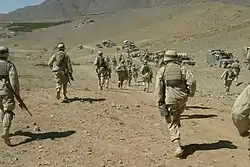 United States Marines in Siah Chub Kalay during the War in Afghanistan, 2004