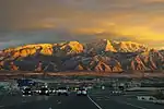 US Route 550 with Sandia Mountains