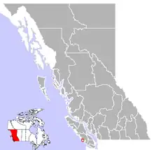 Location of Ucluelet in British Columbia