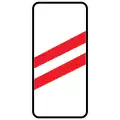 Countdown beacon to railroad crossing on right side of road (160 meters to crossing)