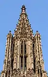 Detail of the tower of Ulm Minster, 19th century.