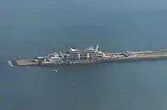 Umihotaru, where bridge transitions to tunnel