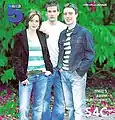 The presenting line-up in 2004: Lisa Gwilym, Gareth Owen and Gethin Jones