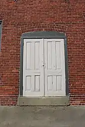 Former door on back yard.