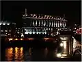 Unilever House and Blackfriars Bridge at night