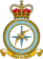 Heraldic badge of the United Kingdom Mobile Air Movements Squadron RAF.