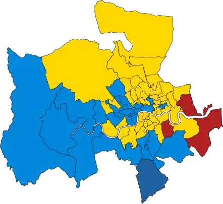 Results of London (and the Croydon county borough double-seat) and the seven W. and N. divisions, seats, of administrative Middlesex