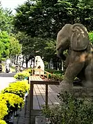 University Symbol statues on Campus