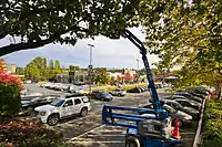 Parking lot and businesses