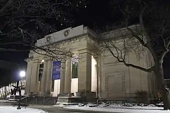 University of Michigan Museum of Art at night