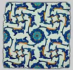 Iznik tile, 1560, in the Museum of Islamic Art from Doha (Qatar)