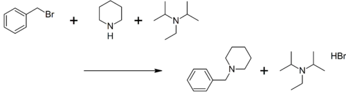 The use of Hünig's base for alkylating secondary amines
