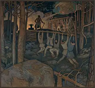 The Forging of the Sampo by Väinö Blomstedt&nbsp;[fi], 1897