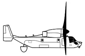 One of the proposals for an AEW platform in the Queen Elizabeth class was to use the V-22 Osprey tiltrotor aircraft, with a radome similar to that of the Sea King mounted on the tail ramp