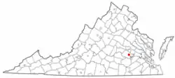 Location of Chesterfield County, Virginia