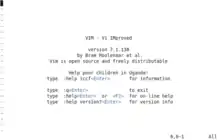 The opening screen of Vim
