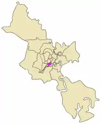 Position in the metropolitan area of HCMC