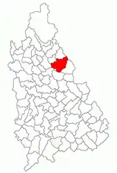 Location in Dâmbovița County