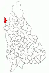 Location in Dâmbovița County