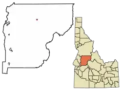 Location of Yellow Pine in Valley County, Idaho.