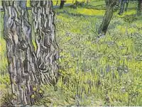 Pine Trees and Dandelions in the Garden of Saint-Paul HospitalApril–May 1890Kröller-Müller Museum, Otterlo (676)