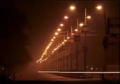 Nightscape from Chanakya towards Income tax roundabout