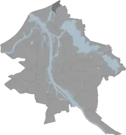Location of Vecāķi in Riga