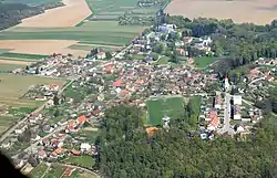 Aerial view of Velichovky