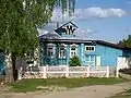 A traditional village house near Kstovo, Russia.
